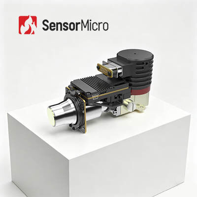 وحدة كاميرا التصوير البصري للغاز المبردة LWIR بدقة 320 × 256 وحجم بكسل 30 ميكرومتر للكشف عن تسرب الغاز